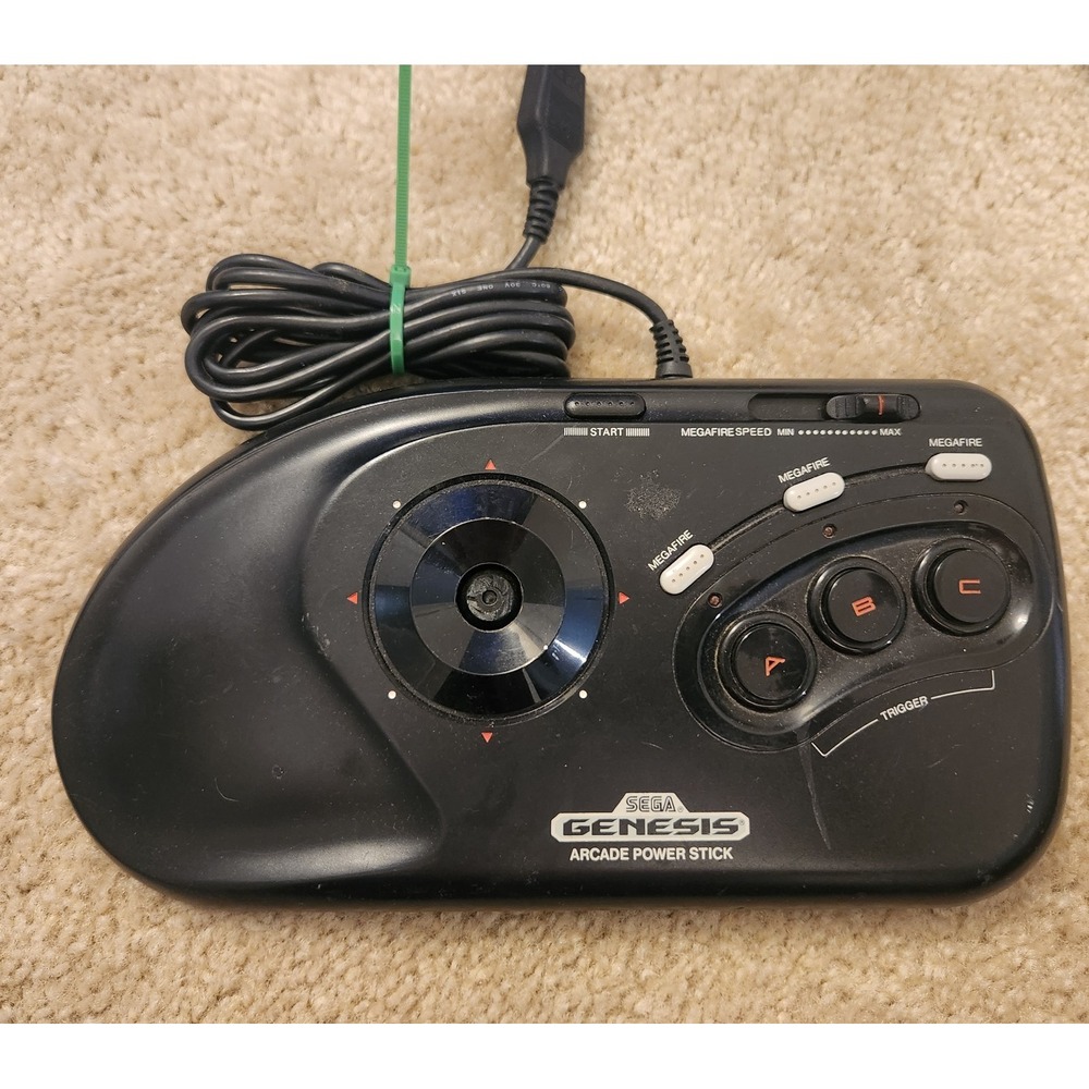 Sega Genesis Arcade Power Stick BROKEN FOR PARTS MISSING JOYSTICK